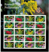 2017 Protect Pollinators Pane of 20 Forever 49 Cent Stamps Scott 5228-32